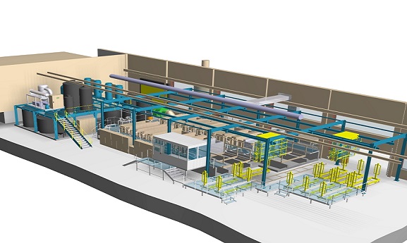 Vue 3D d'une ligne aéronautique Corelec