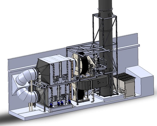 Vue 3D d'un système de ventilation Corelec