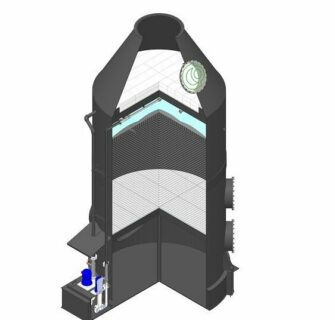 Vue isométrique laveur de gaz CORELEC Equipements